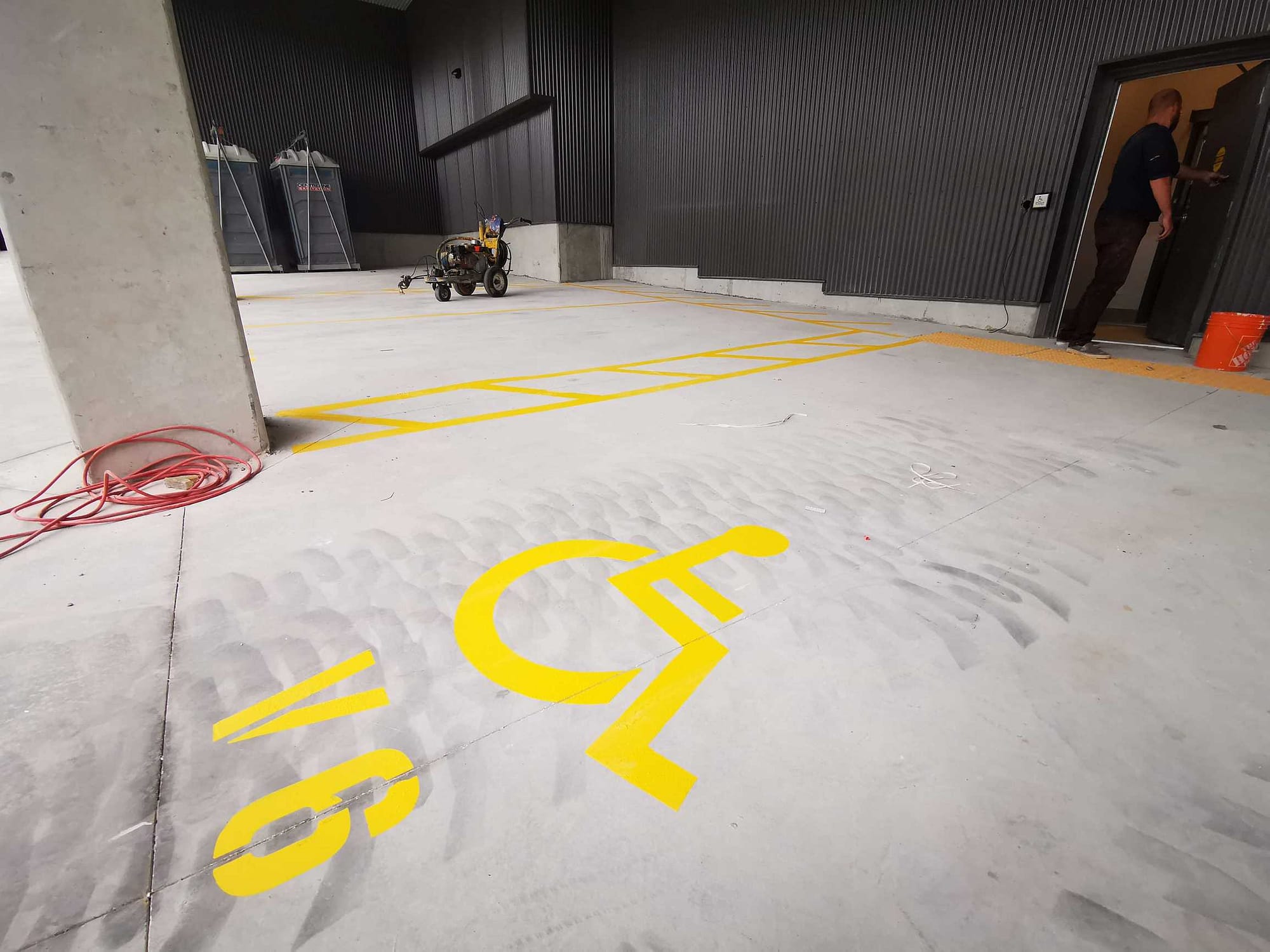 Garage Line Painting & Markings on the ground